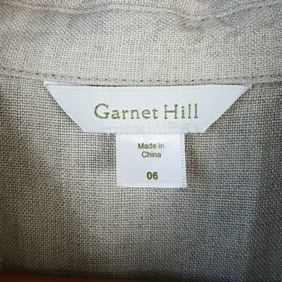 Garnet Hill linen button down dress - Picture 3 of 4